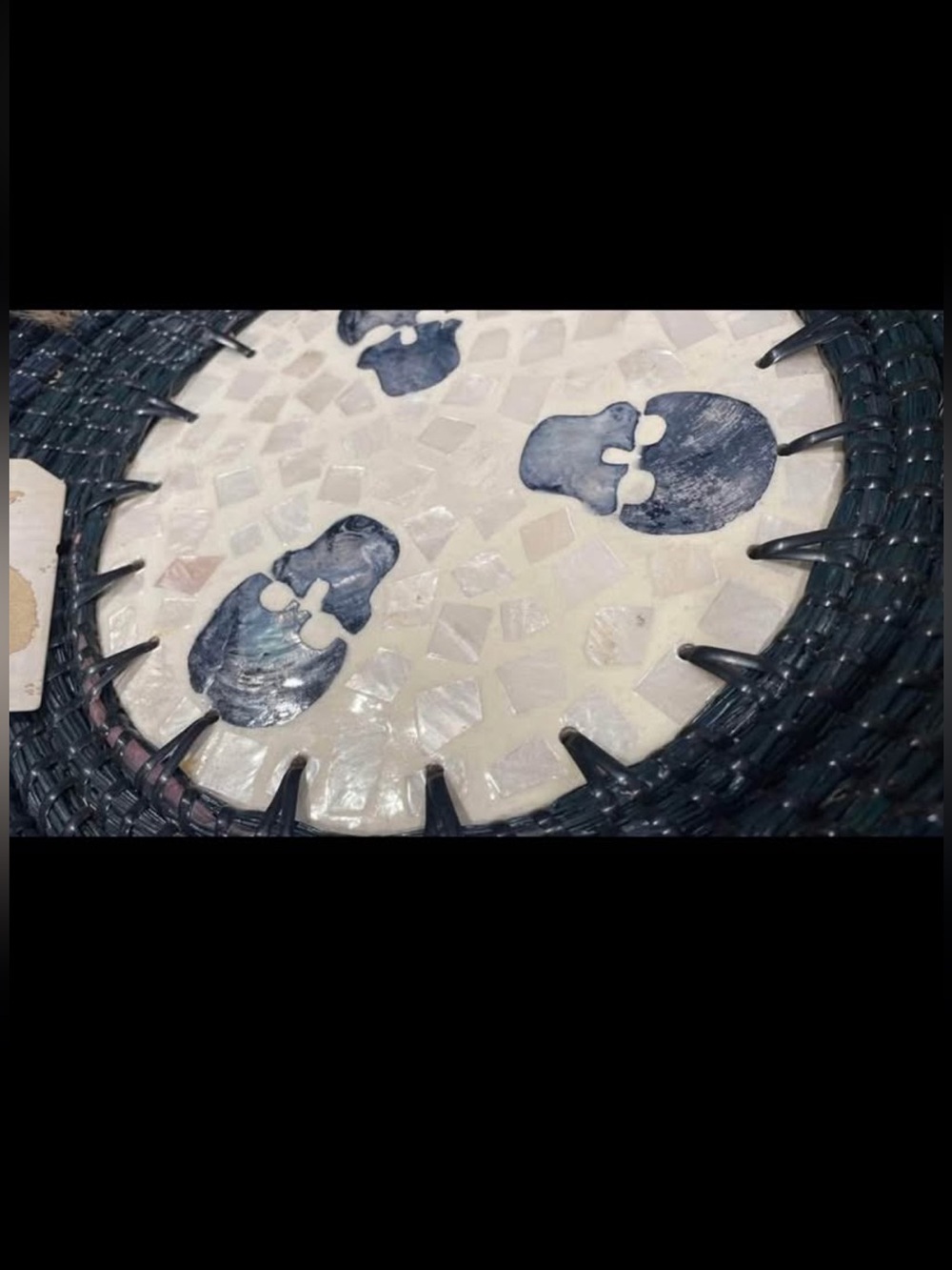 Black & White Shell Inlay Decorative Plate